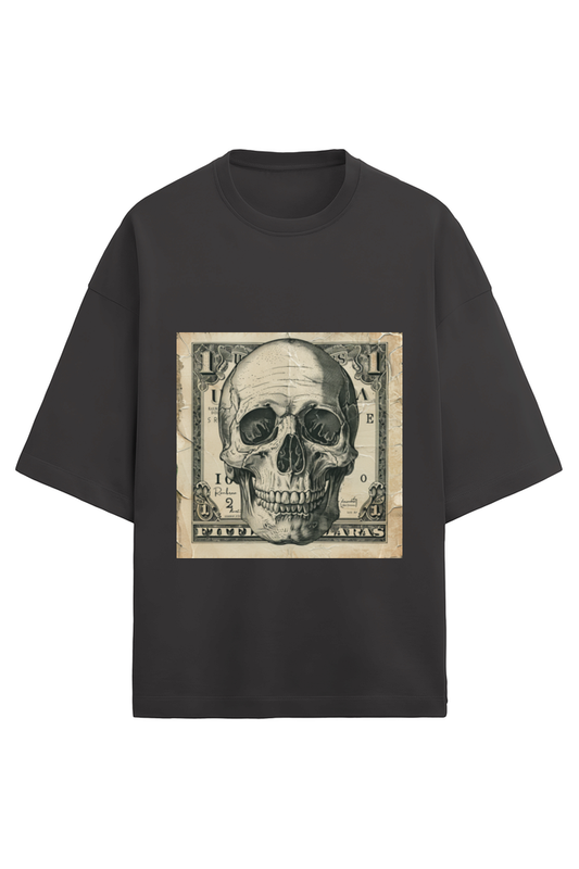 Street Skull Terry Oversized Tee Black